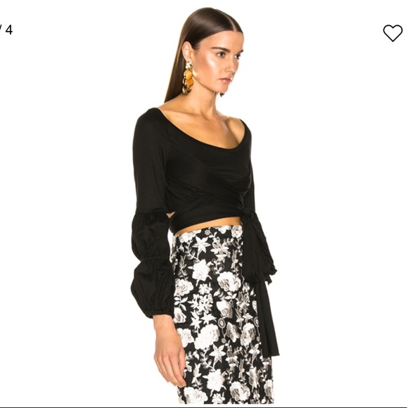 ALEXIS**XS,S,M,L**NIKSA TOP**Black Wrap Top**$195 - Picture 6 of 8